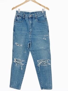 BILL BLASS Vintage Mom Jeans Super High Rise, Taper, Distressed Size 28